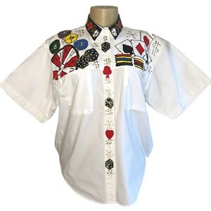 Vintage Cricket By The Creek Hand Painted Blouse